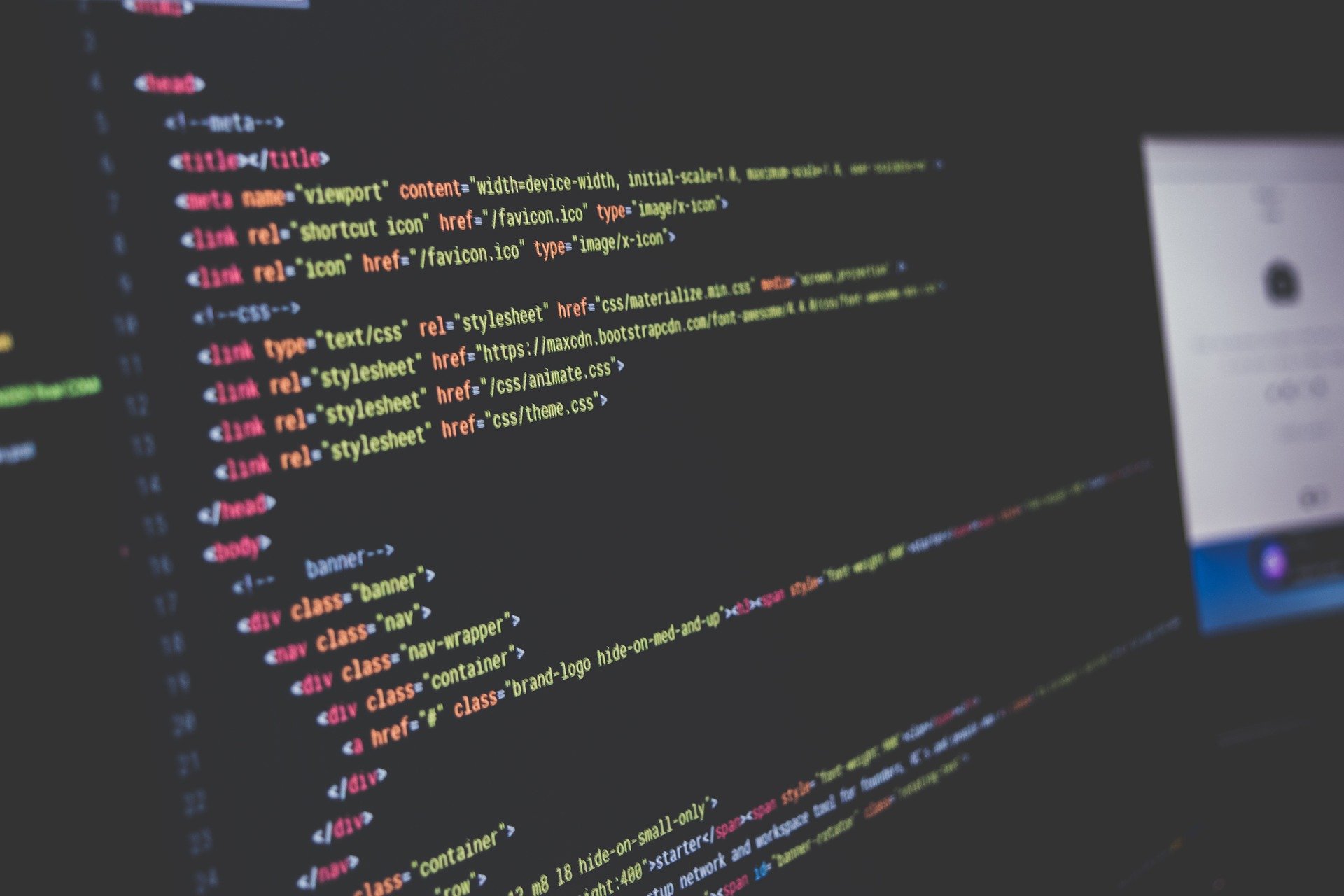The blog section
